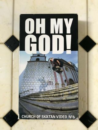 Church Of Skatan Oh My God Rare VHS Skate Video Skateboarding Santa Barbara 2
