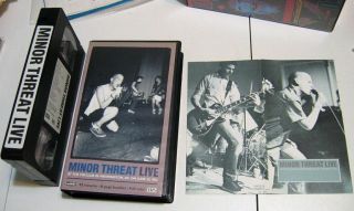 Vintage (1988) Vhs Punk Minor Threat Live 9:30 Club Washington Dc In 1983 Rare