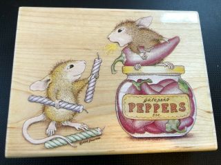 House Mouse Design Rubber Stamp Jalapeno Peppers Hmpr1008 Rare