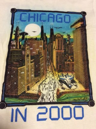 Vtg Chicago In 2000 Screen Stars Rare Shirt Comic Con Sci - Fi Convention 90s