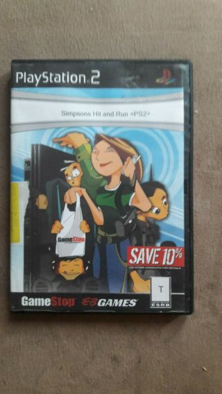 The Simpsons/hit And Run/ps2 Game/rare Art Cover/very Good