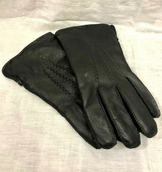 Mens Leather Gloves 100 Rabbit Fur Lining Size Xl Brown Very Rare
