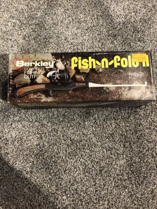 Rare Vintage Berkley Fish - N - Fold Ii Fishing Pole W/308 Reel -
