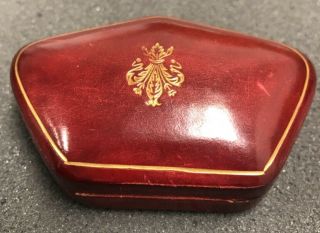 Rare Vintage Florence Calf Leather Trinket Box Stamped