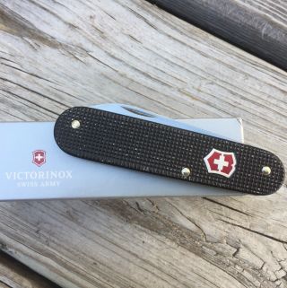 Victorinox Swiss Army Knife Bantam Black Alox With Red Shield Rare