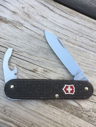 Victorinox Swiss Army Knife Bantam Black Alox with Red Shield Rare 3
