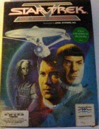 Vintage/rare Pc Dos Game Star Trek V: The Final Frontier (1989 Five 5.  25 " Disks)