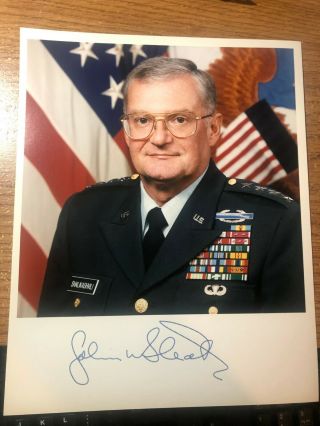 Rare General John Shalikashvili Signed Autograph Photo Joint Chiefs Of Staff