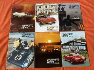 1969 Corvette News Magazines Complete Volume 12,  1 - 6 In The Envelope Rare Find