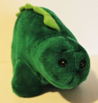Vintage Superior Toy And Novelty Plush Stuffed Green Dinosaur Animal Toy Rare