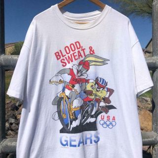 Rare Vtg 90s Hanes Looney Tunes 1995 Usa Olympic Taz Bugs Cartoon T Shirt Xl