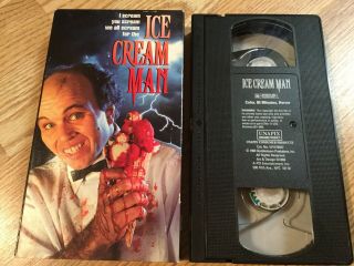 Ice Cream Man 1995 Rare Vhs Tape,  Clint Howard A - Pix Horror Movie,  Bloody Cover