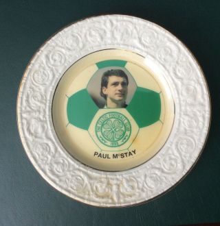 Rare 1982 Paul Mcstay Celtic Fc Football Crown Devon Plate - Scotland