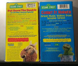 Rare Sesame Street VHS Put Down The Duckie and Count it Higher Music Videos 2