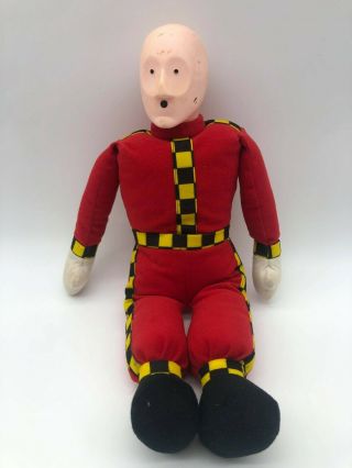Rare Vintage Red/yellow 1992 Crash Test Dummy Plush Doll Figure Safety Toy