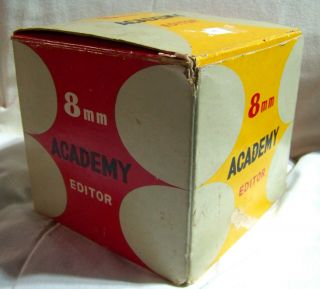 Vintage Academy 8mm Movie Film Editor With Box & Metal Case Rare