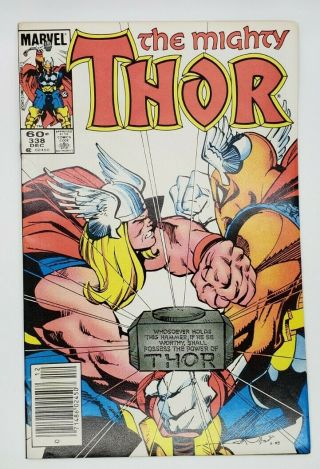 Rare The Mighty Thor 338 Signed By Walt Simonson Beta Ray Bill Marvel