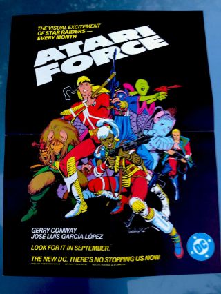 Atari Force Dc Promo Poster Garcia - Lopez Art Atari Games 1985 Vintage Rare