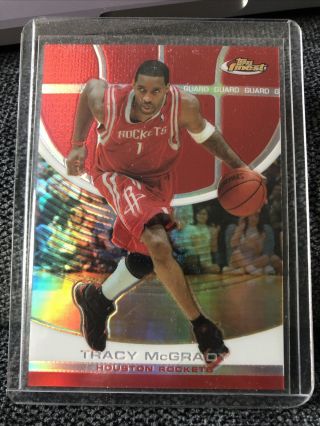 2005 - 06 Topps Finest Tracy Mcgrady Red Refractor 31 