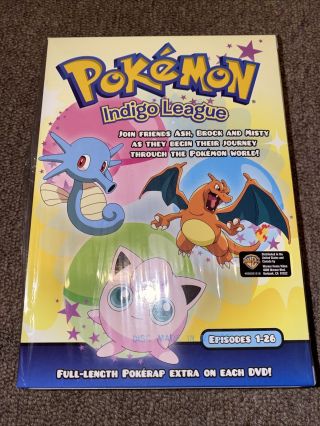 Pokemon Season 1: Indigo League (DVD,  2006,  3 - Disc Set) Box Set Rare 26 Episodes 3
