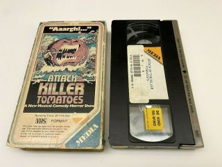 1978 Attack Of The Killer Tomatoes Vhs Htf Cult Classic Horror Rare Media Slip