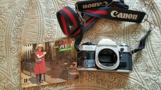 Rare Canon Ae - 1 Camera Body Only - No Lens - Comes With Canon Ae - 1 Instructionbook