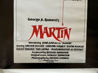 GEORGE A.  ROMERO’S MARTIN 1976 VHS,  Video Poster RARE V/G W/FREE SHIP 2
