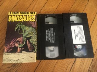 Dinosaurs 2 Tape Set Vhs 1993 Donald F.  Glut Jim Danforth Christy Block Rare