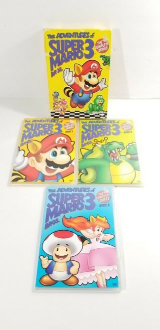 Adventures Of Mario Bros 3 - The Complete Series Dvd 3 - Disc Set - Rare Oop