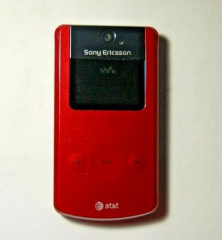 Sony Walkman W518a Flip Phone - Red - Rare - In The Box