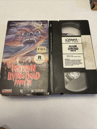 Return Of The Living Dead Part 2 Ii Vhs 1987 Horror Cult Classic Movie Rare