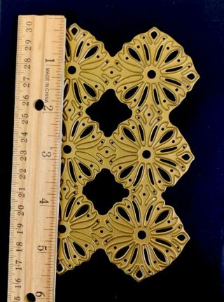 Anna Griffin Floral Background Metal Cutting Die Cut Emboss Retired Rare Flower 2