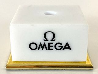 Omega Marble Watch Display Stand Base 100 Authentic Speedmaster Seamaster Rare