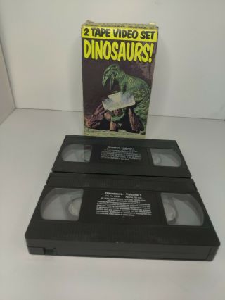 Rare Dinosaurs Hollywood Special Effects Movie 2 Tape Set Vhs Donald F.  Glut