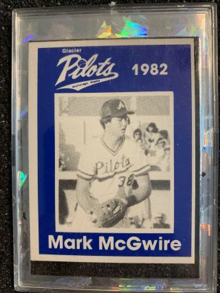 Rare 1982 Mark Mcgwire Baseball Card,  Anchorage Glacier Pilots.