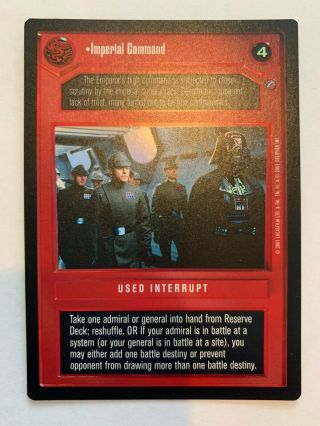 Star Wars Ccg Imperial Command Reflections Iii Foil