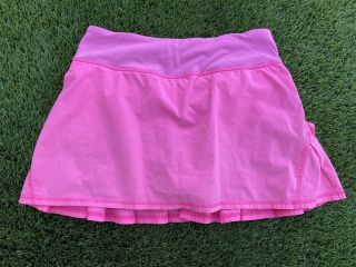Lululemon Run Pace Setter Skirt Regular Size 2 Pinkelicious Tennis Skort Rare