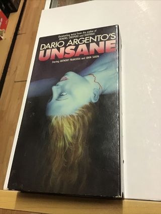 Dario Argento’s Unsane Horror Slasher Rare Vhs Oop Htf Tape