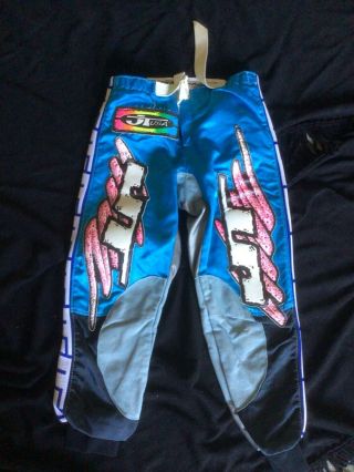 Rare Vintage Jt Racing Power Rubber Logos Motorcross Pants Size 24