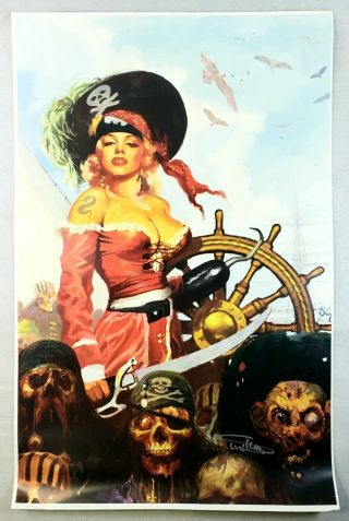 Arthur Suydam Print Signed - Rare Pirate Comic Print 11 " X 17 "