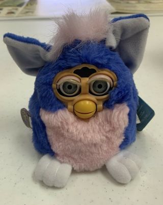 Rare Furby Little Baby Blue 1999 Model 70 - 940 Series 2 Blue Pink