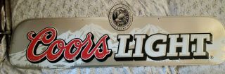 Coors Light Large 4 Foot Long Rare Metal Sign For Your Man Cave