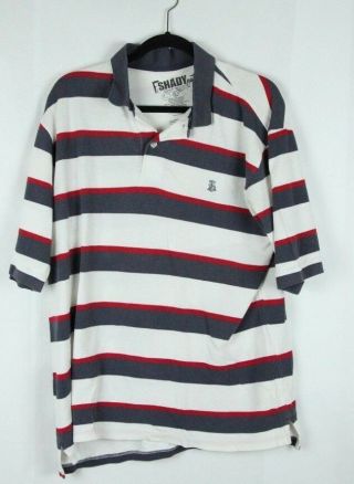 Shady Ltd.  Eminem Striped Polo Rugby Shirt Size Large Rare