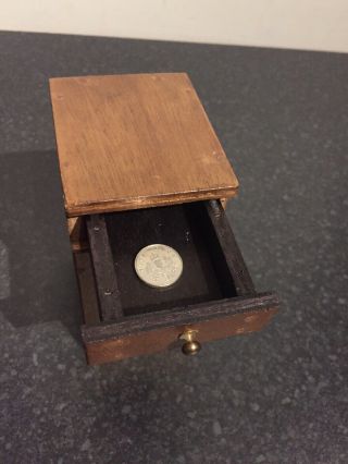 Rare Vintage Wooden Magic Money Box Closeup Magic Trick 2