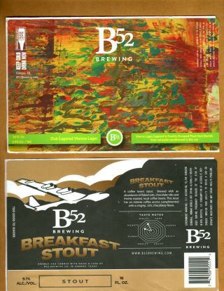 Set Of 6 Rare Micro Beer Labels B - 52 Set 2 Conroe Tx
