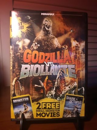 Godzilla Vs Biollante Monster Shark Vs Octopus Dvd Rare/oop Kaiju
