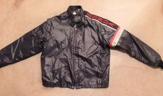Rare Vintage 1970s Honda Hondaline Black Motorcycle Cafe Racer Jacket - Large