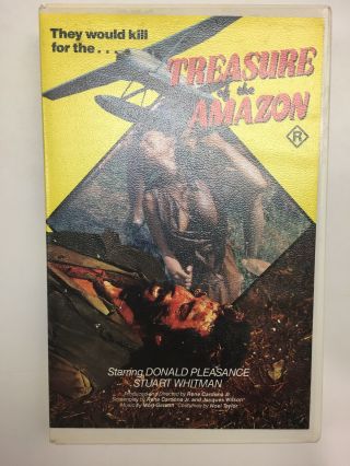 Treasure Of The Amazon Vhs/ Very Rare ‘r - Rated’ Horror/nasty Showcase Video