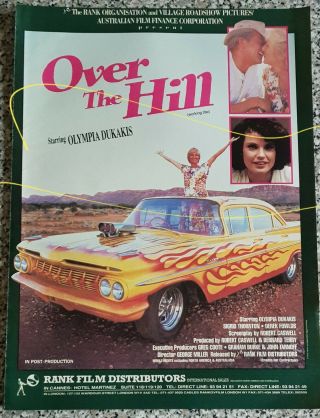 Olympia Dukakis And Sigrid Thornton In Over The Hill,  Rare Large Advert For Rank