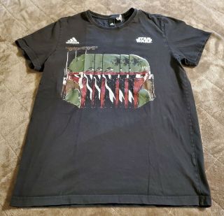 Adidas Star Wars Boba Fett Black T - Shirt Rare Limited Edition Men 